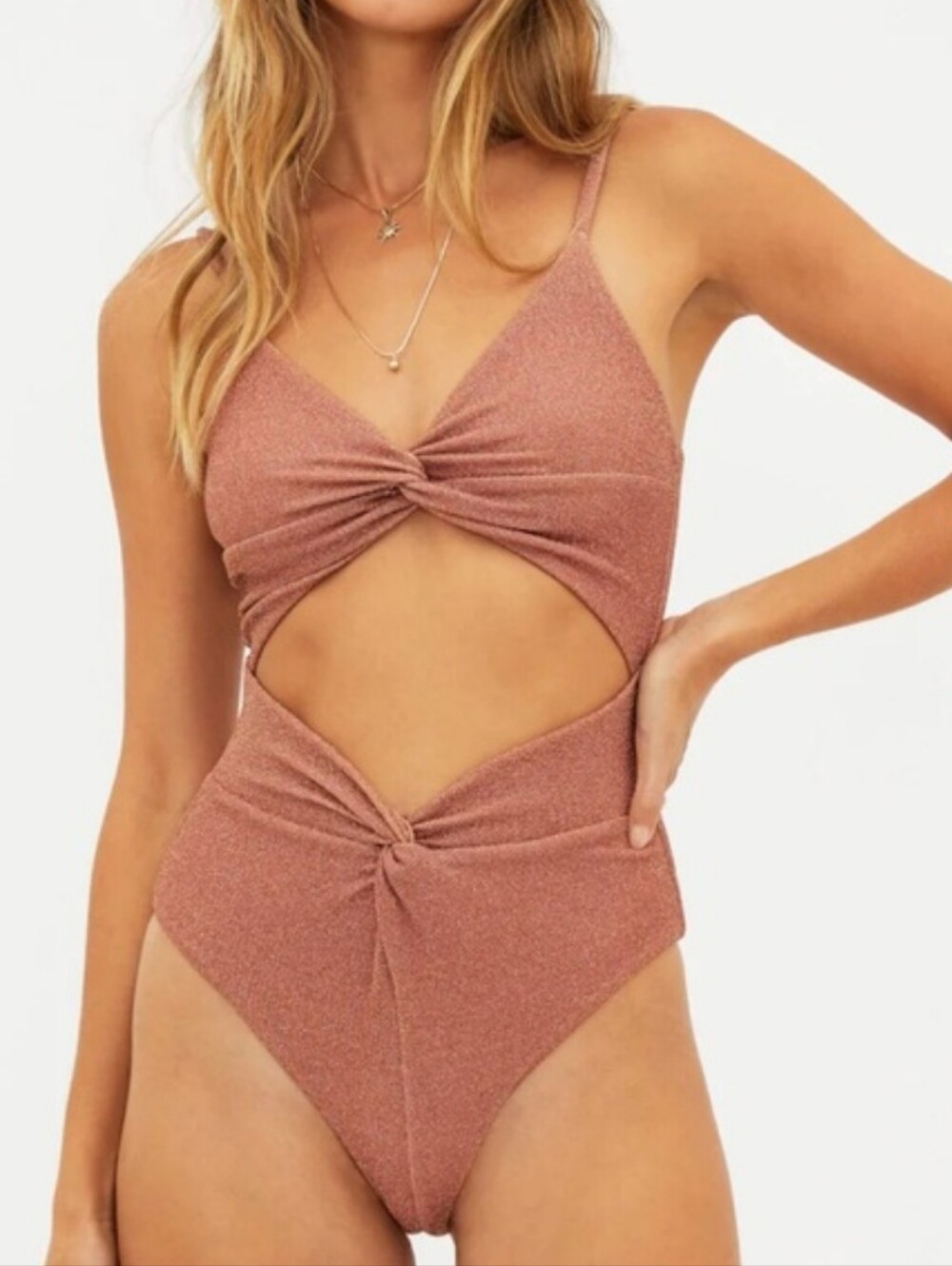 Beach Riot Aviva One-Piece Swimsuit in Color Desert Mirage Small